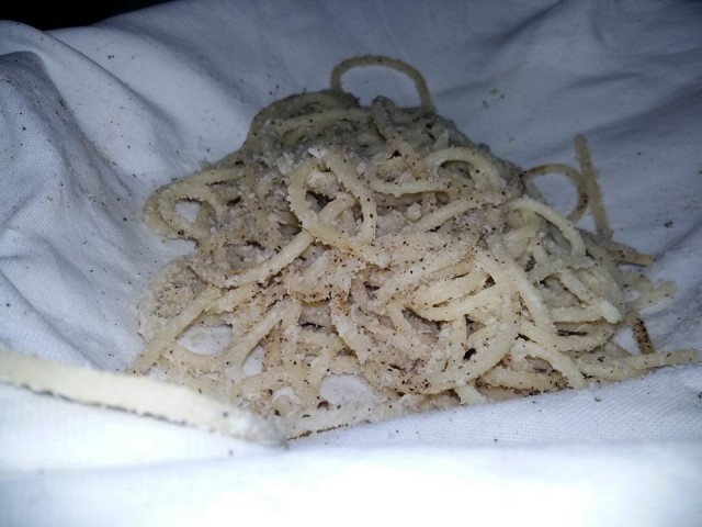 Le Colline Ciociare, spaghetti cacio e pepe