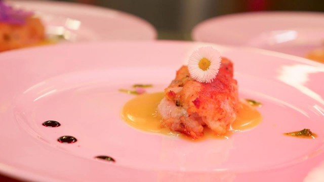 Duetto di triglia farcite con verdura e formaggio vaccino “Il Moro” e vellutata di arance e zenzero (Agostino Bilotta)