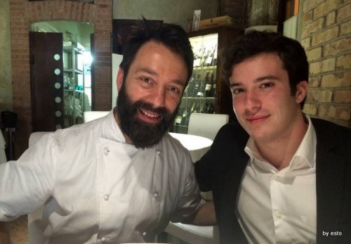 Antica Osteria Marconi a Potenza. Andrea Docimo con lo chef Giuseppe Misuriello