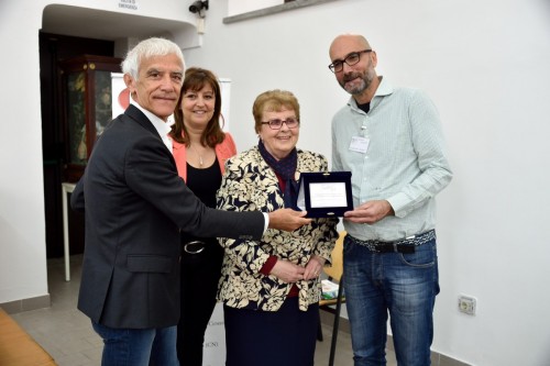 L'assessore Guerra con la presidente e Pino Adinolfi