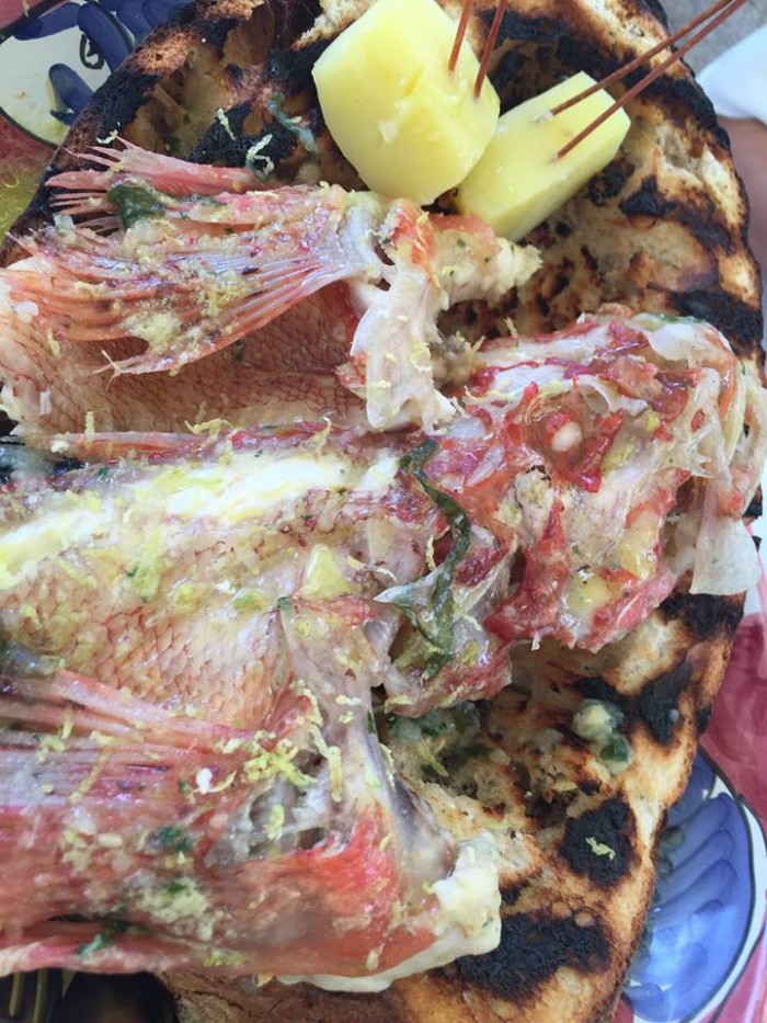 Al Pescatore Bari , scorfano spadellato