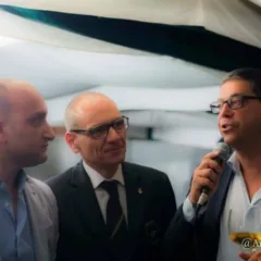 Ernesto Lamatta,delegato Ais Comuni Vesuviani, Corrado Sorbo,proprietario di Villa Signorini, e Ciro Giordano, presidente Consorzio Tutela Vini Vesuvio