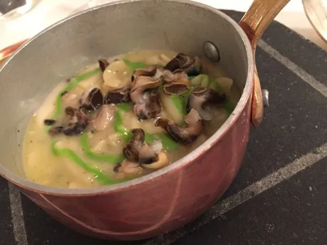 La Magnolia, Mesca Francesca con arselle vongole e maruzzelle con crema di fagioli