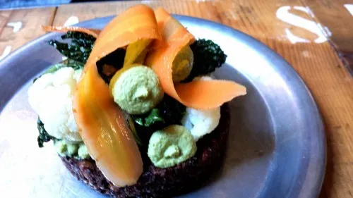 Punto. Hamburger di lenticchia e la quinoa