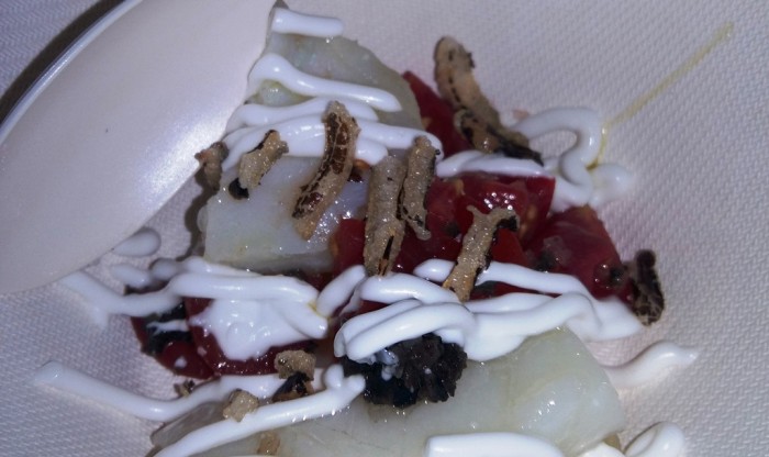 Moreno Cedroni Insalata di baccalà con pomodori ed olive