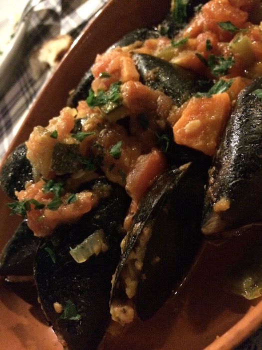 Cena sul Trabocco, Cozze ripiene