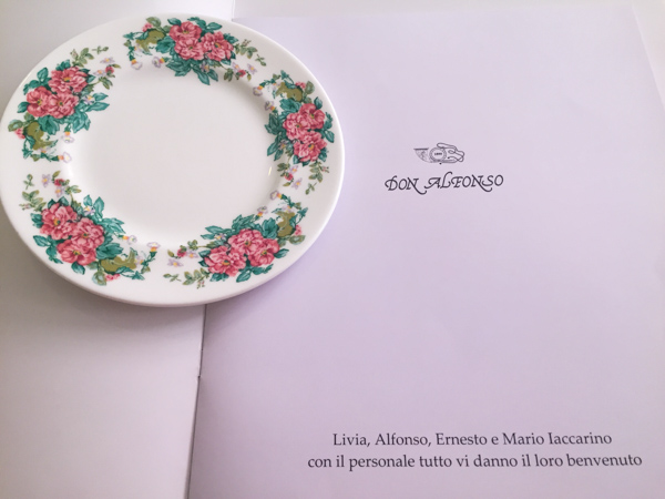 Don Alfonso dal 1890-Il menu'