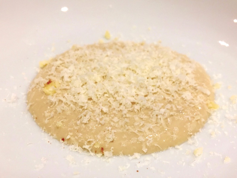 Ristorante Lume, Crema di ostrica e castelmagno grattugiato