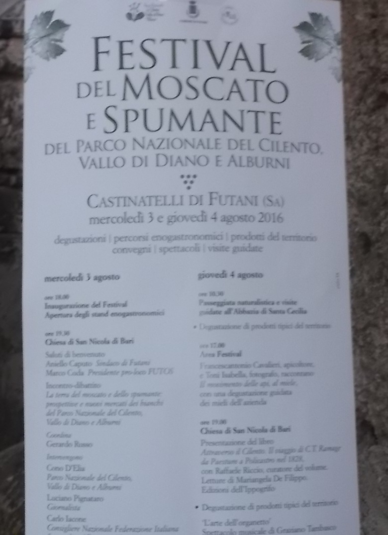 Castinatelli di Futani Locandina del Festiva del Moscato e Spumante