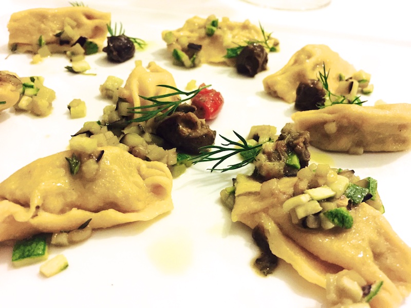 I Sette Consoli, Fagottini di coniglio, piccola ratatuia di zucchine e melanzane, lumache alle erbe