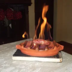 Salsiccia di Don Enzo cotta al flambe'