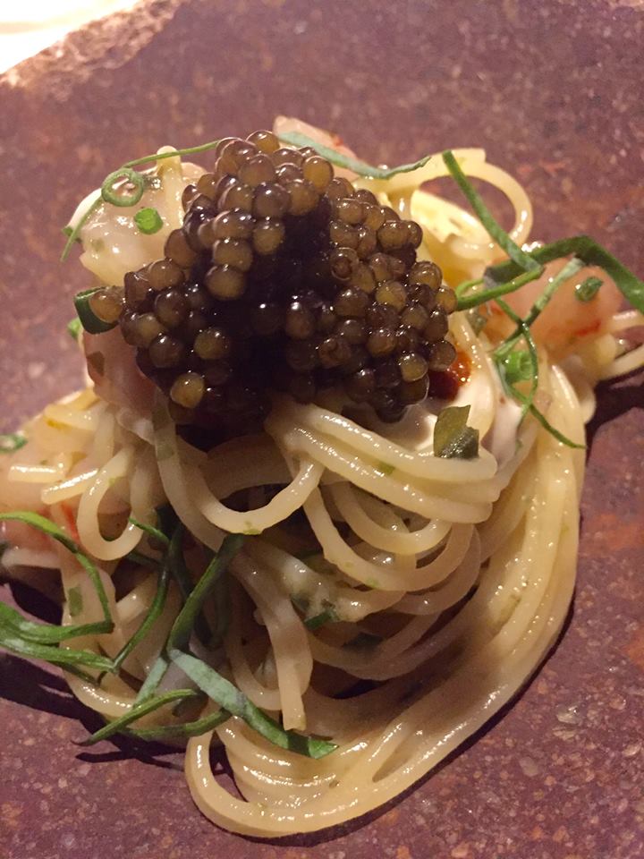 Le Calandre, spaghettini freddi lalo scoglio