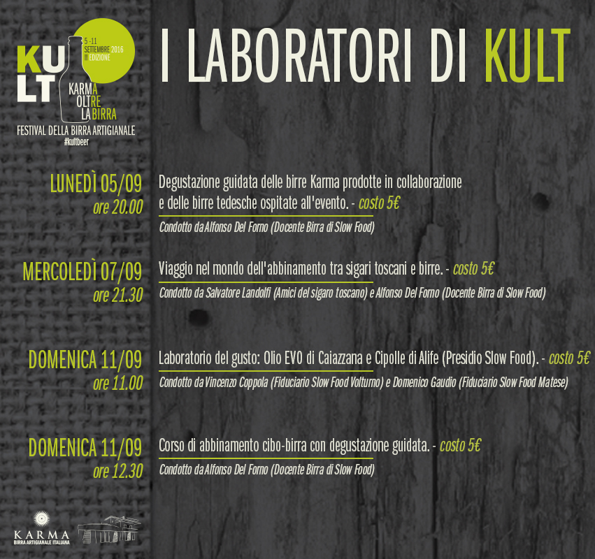 KULT - Karma Oltre La Birra. I laboratori