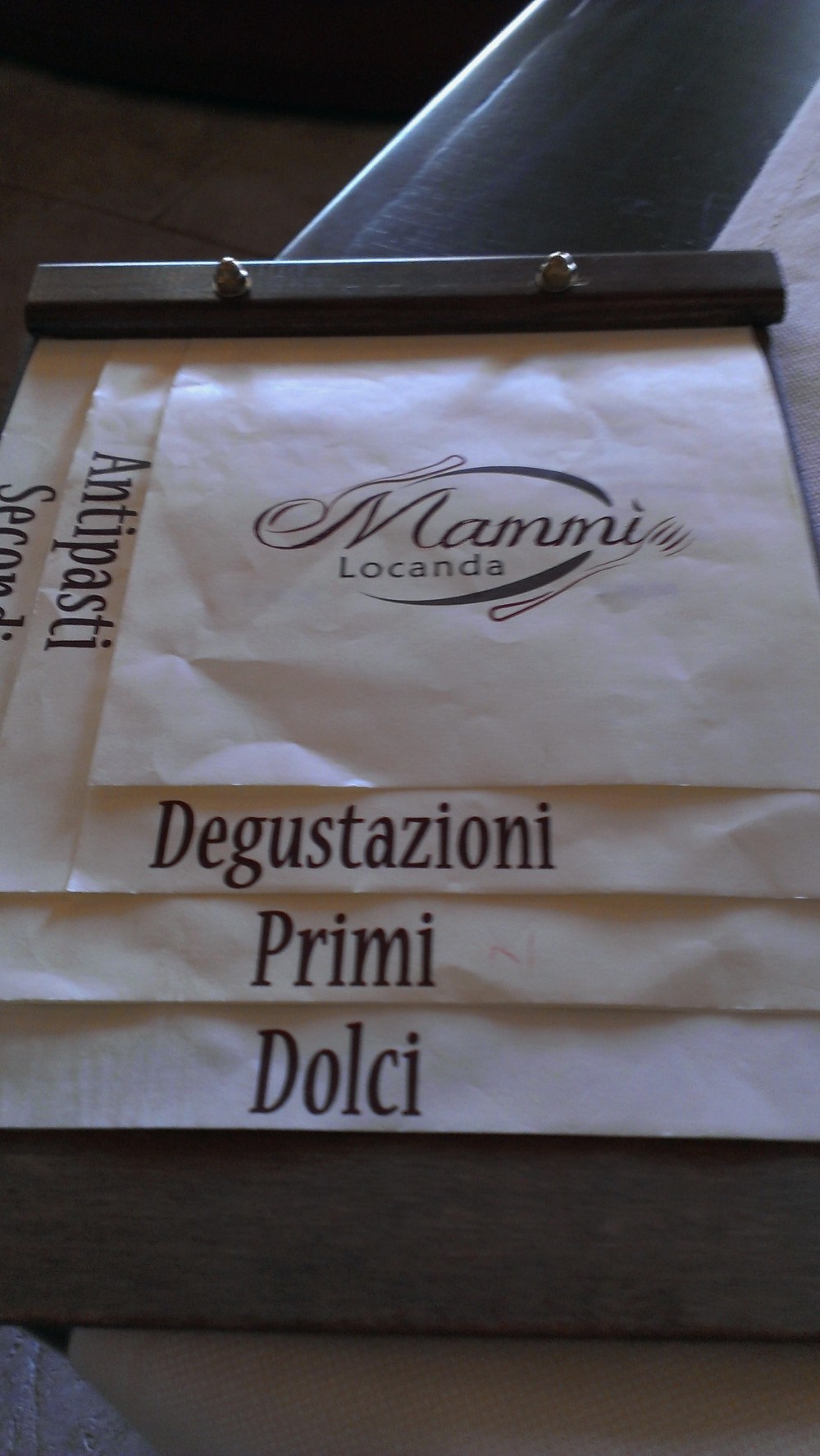 Locanda Mammi' menu'