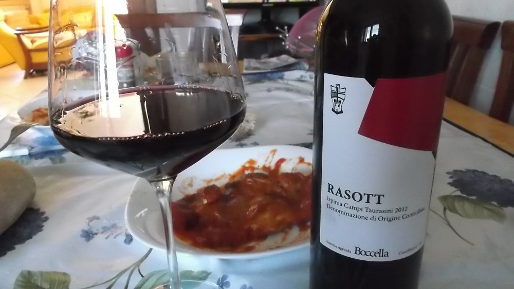 Degustazione del Rasott Irpinia Campi Taurasini Doc 2012 Boccella