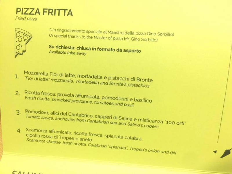 La pizza fritta di Sorbillo da Lorenzo Cogo a Vicenza Luciano