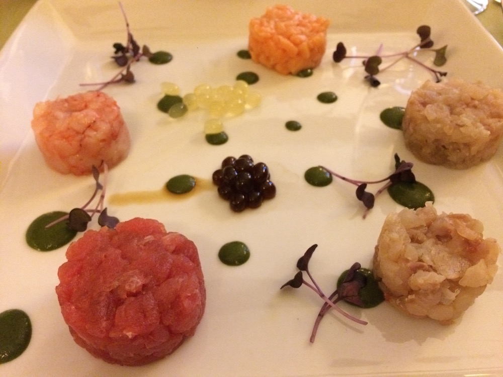 Az. Mazzone, Tartare mista di pesci-tonno-salmone-branzino-ricciola