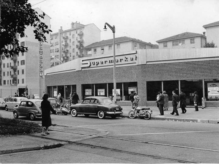 Uno dei primi Esselunga, Viale Zara a Milano