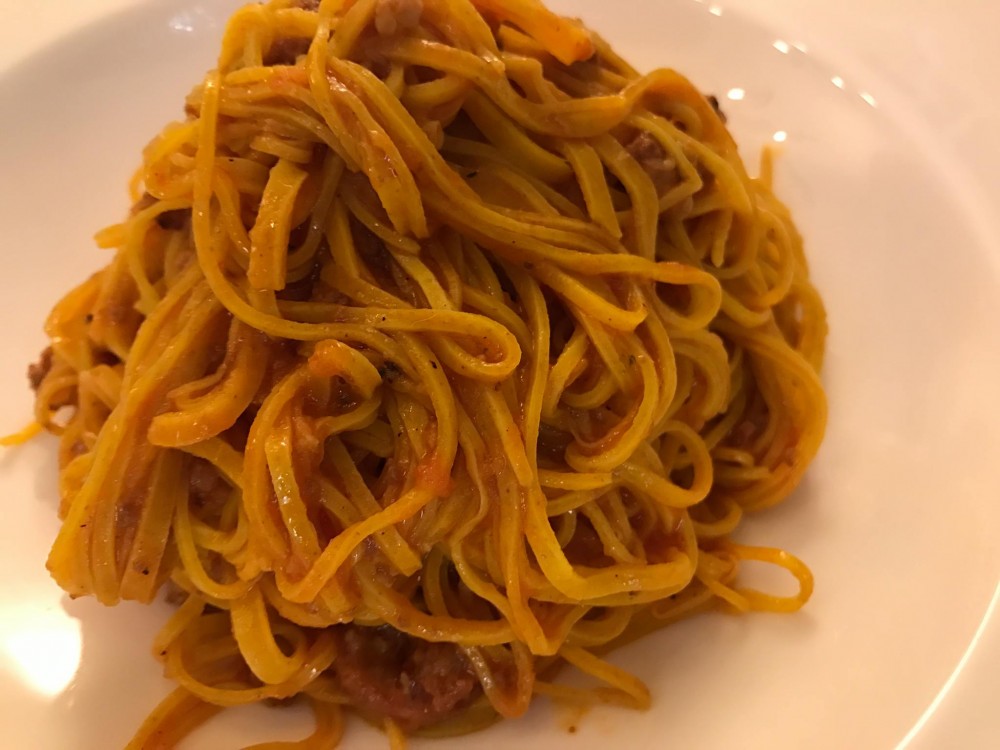 Osteria del Vicoletto, tajerin al ragu' di salciccia