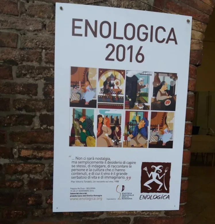 Enologica 2016, Cartello all'ingresso