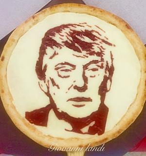Giovanni Landi la pizza con Donald Trump