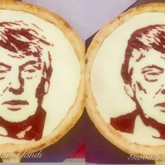 Giovanni Landi la pizza con Donald Trump