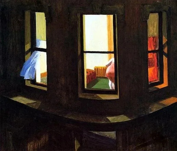 E. Hopper, Night windows