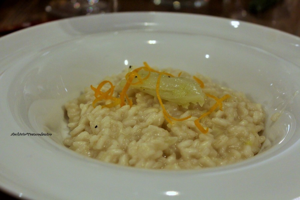 Bistrot 26, risotto mantecato con mascarpone di bufala, finocchi e scorzette di arancia