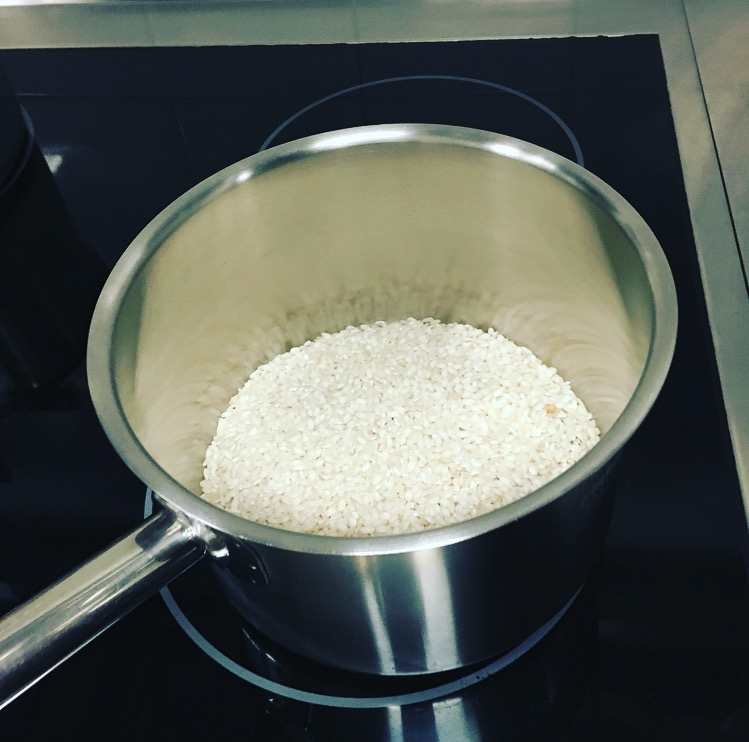 Tostatura del risotto