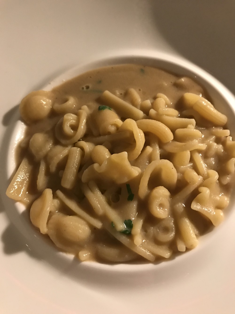 Chinappi, Pasta spezzata con brodetto di canocchie