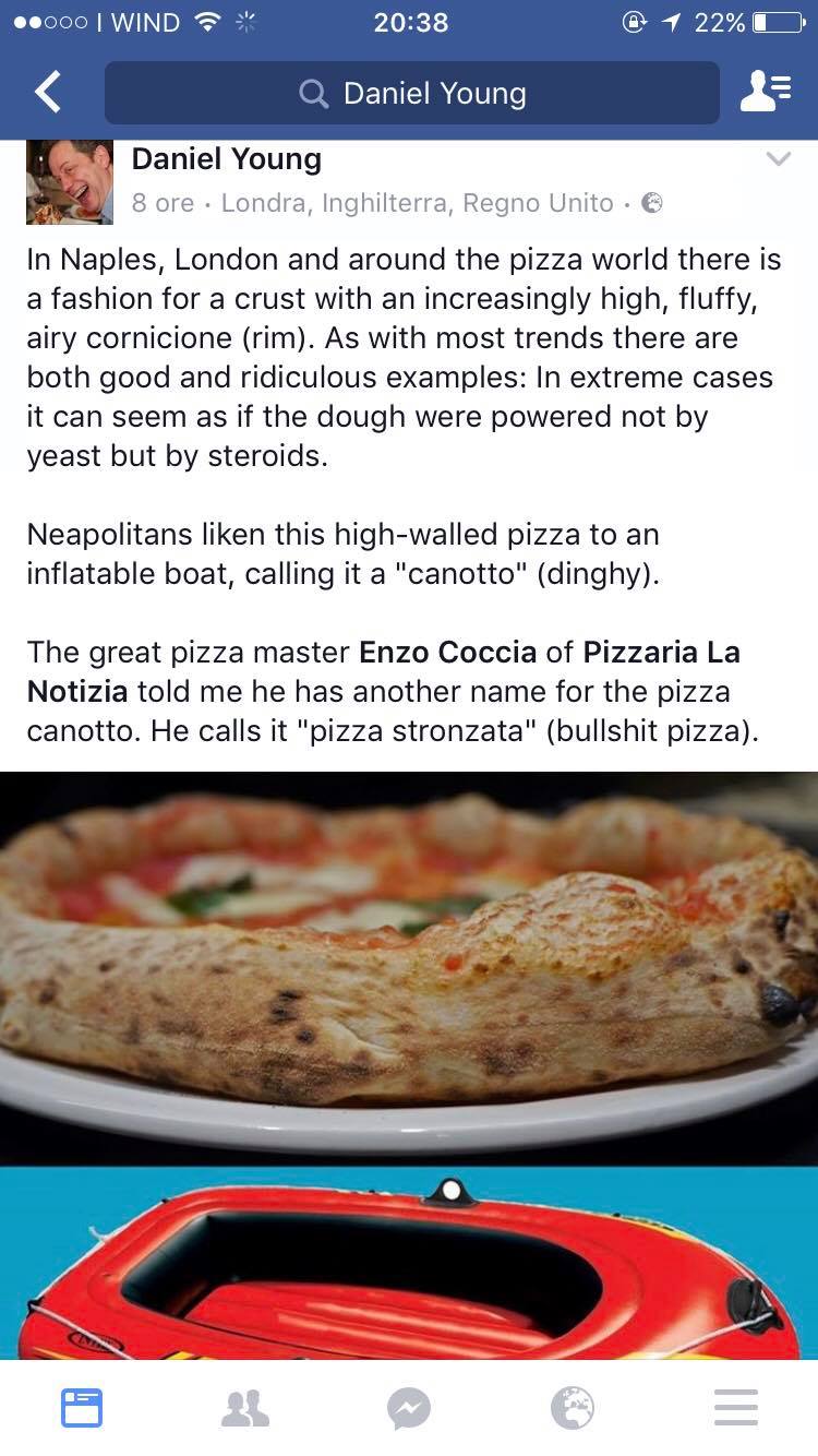 Coccia pizza a canotto