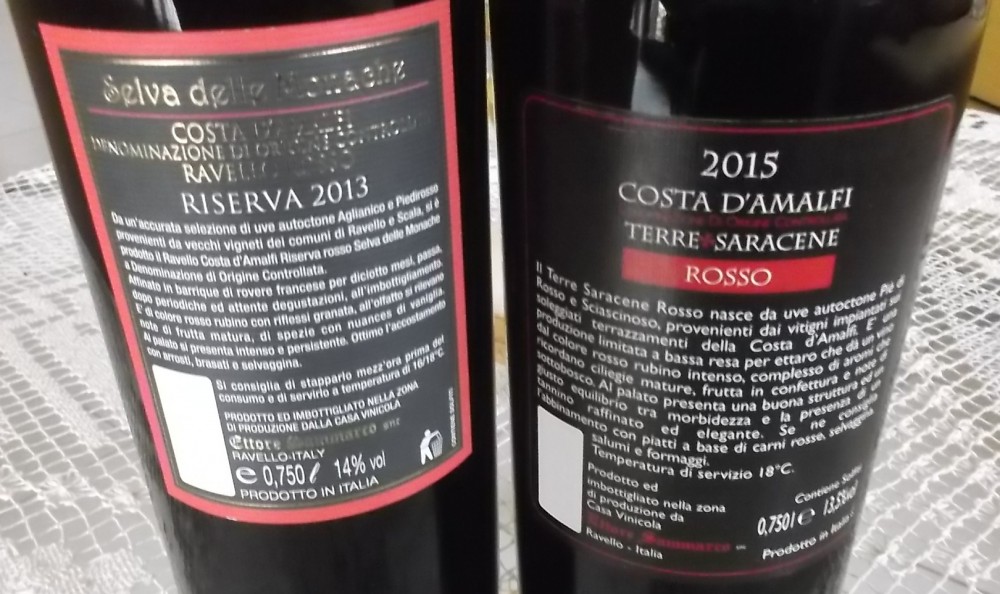 Controetichette vini di Ettore Sammarco
