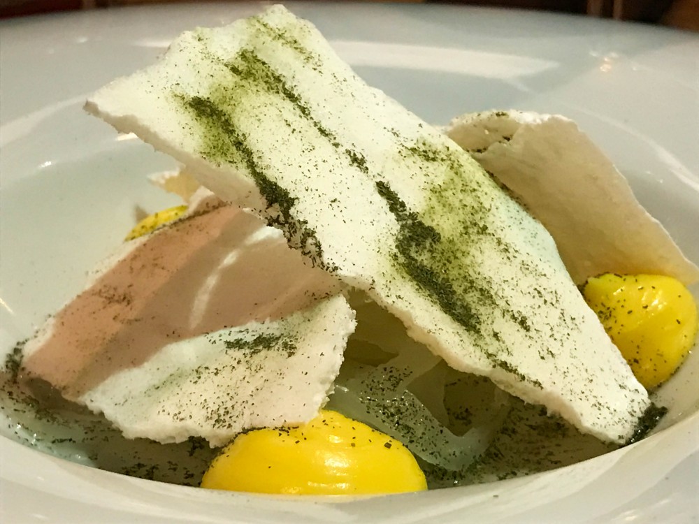 Ristorante 28 posti, finocchio, sambuco, cioccolata bianca, meringa al limone