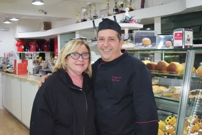 Raffaele Capparelli con la moglie