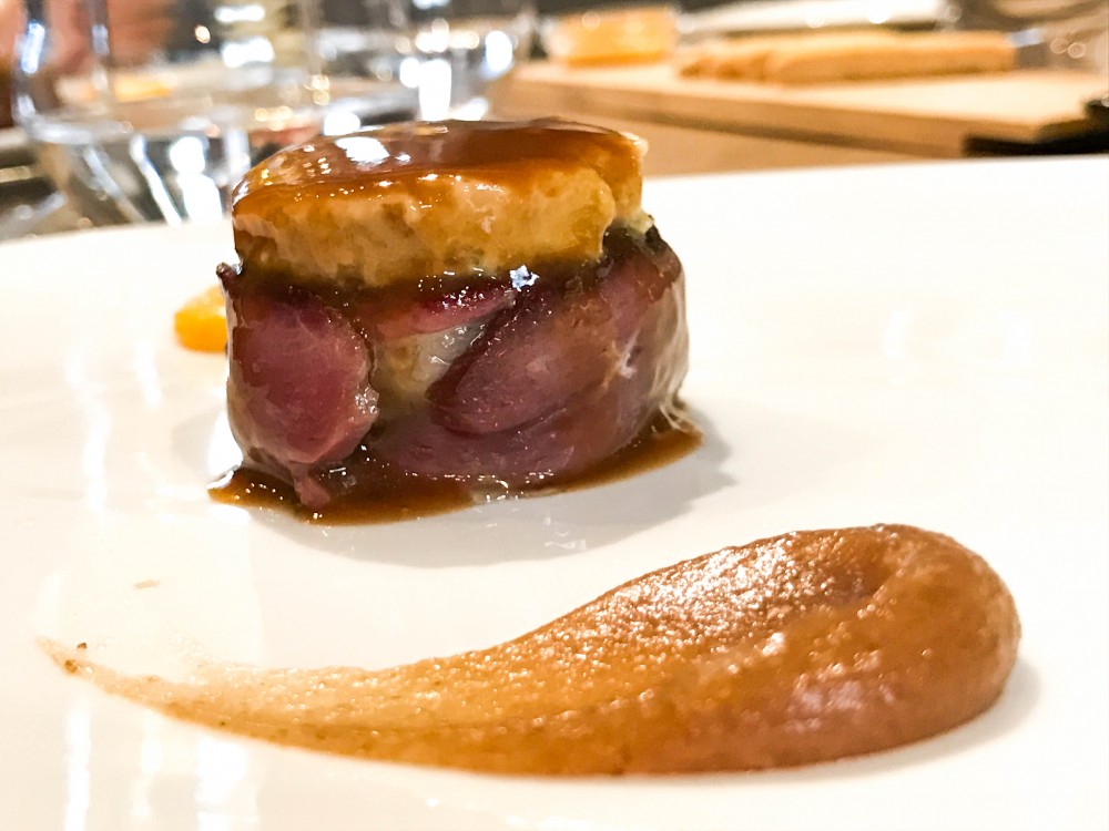 Marzapane, Royal d'anatra, datteri, albicocca, foie gras