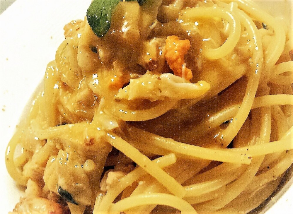 Spaghetti granciporro e lardo, Officine del Cibo