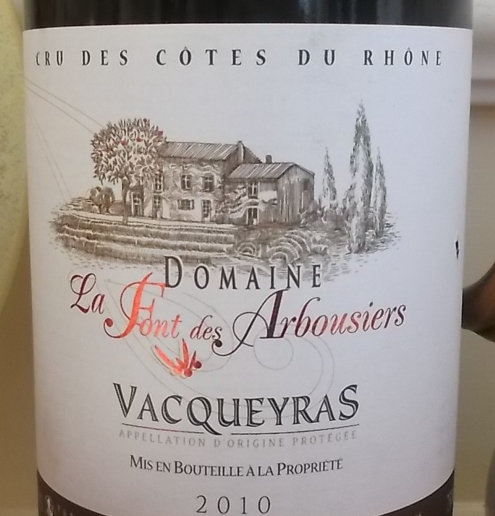 Vacqueyras Aop 2010 Domaine La Font des Arbpousiers