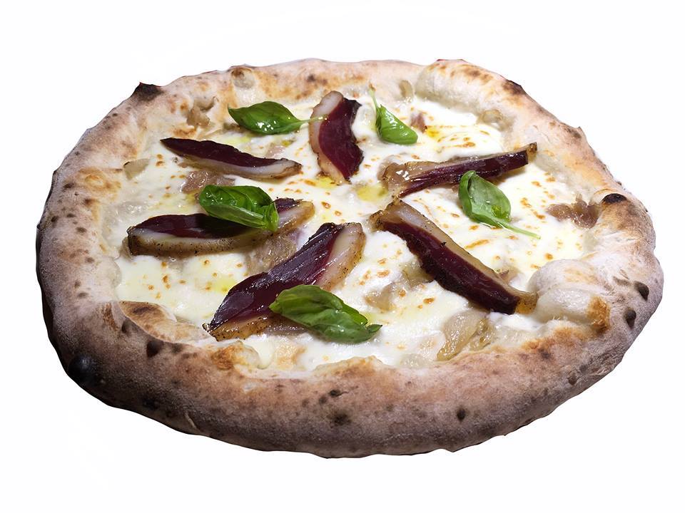 Pizzeria Polichetti, Speck d'oca e cipolle stufate