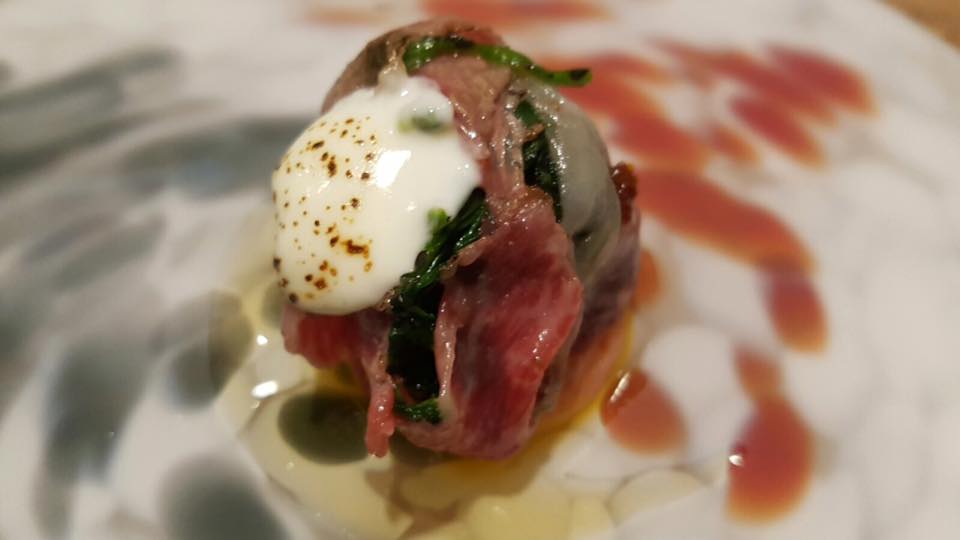 Roji, Gunkan di Kobe Tajima K-2, Friariello alla colatura di alici e salsa di provolone del monaco