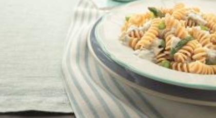 Fusilli integrali con asparagi e Gorgonzola