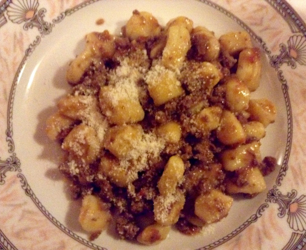 Isoletta, gnocchetti al ragu' d'anatra