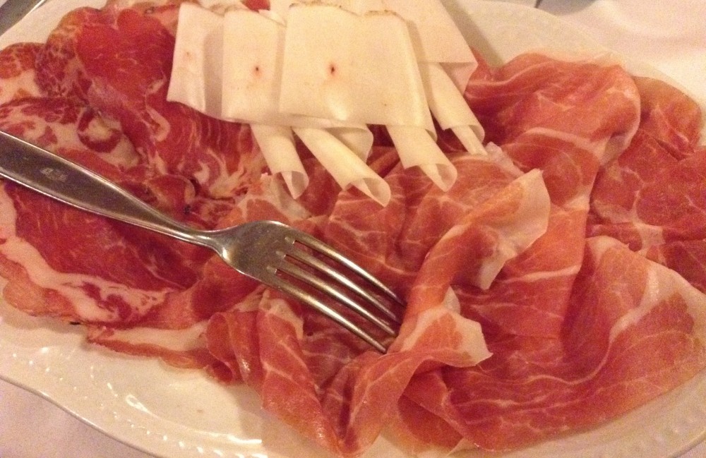 Trattoria Isoletta, i salumi