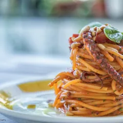 Spaghetti con il sugo di polpessa