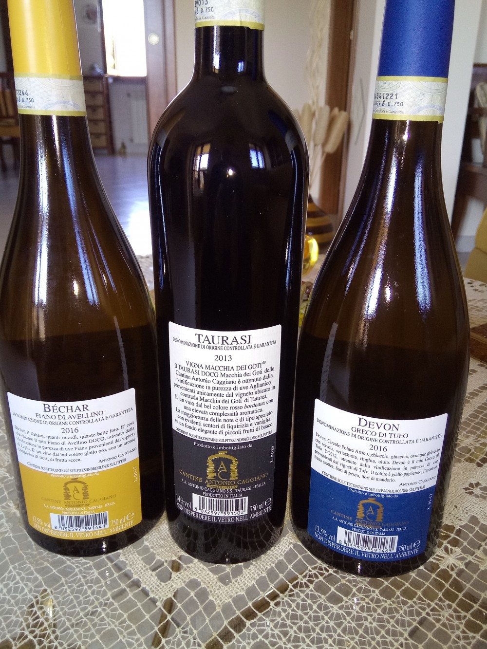 Controetichette vini di Antonio Caggiano