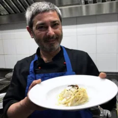 Don Baccala Paolo Galileo spaghettone baccala mantecato e pomodori secchi