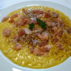 Opera Restaurant, Sorisole, risotto zucca crudo di mare