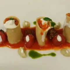 Paccheri alla Norma rivisitati da Cristofalo Armanno