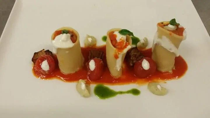 Paccheri alla Norma rivisitati da Cristofalo Armanno