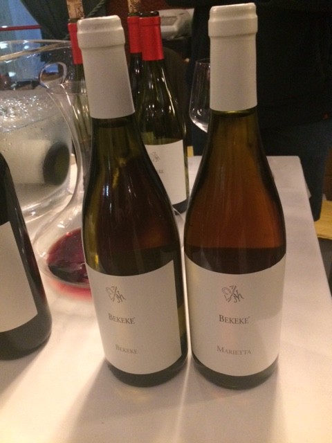 Le bottiglie di Marietta Pinot Grigio e Bekeke Verduzzo Friulano