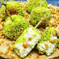 Crocchette di grano Chirico e baccala' in crosta di pane alle erbe